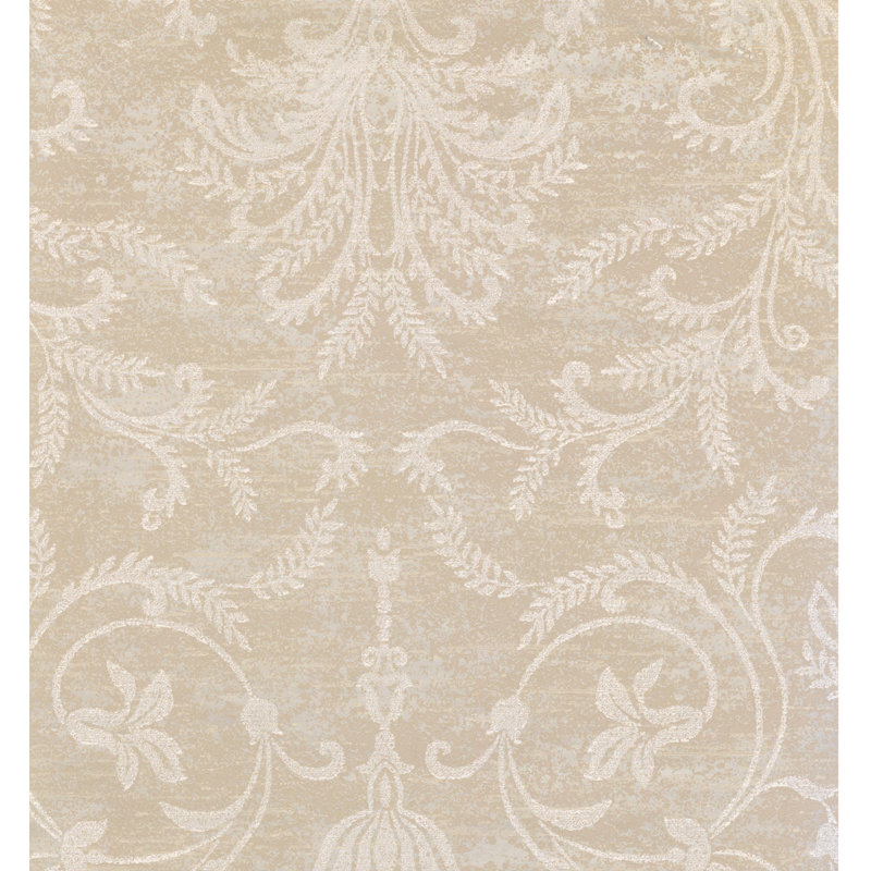York Wallcoverings Damask Prepasted 27' L x 27" W Wallpaper Roll Wayfair